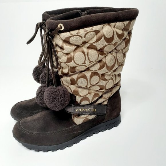 Coach Brown Juniper Winter Snow Boots 